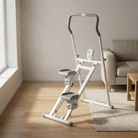 Adjustable Height Foldable Stair Climber Sturdy Steel Frame Foldable Stair Stepper Digital Counter Indoor Climbing Machine Calorie Display