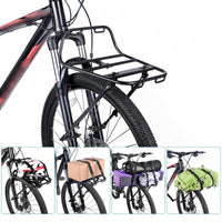 Cycling Front Fork Cargo Rack Metal Front Bike Cargo Rack Universal Fit for Tourists, Commuters