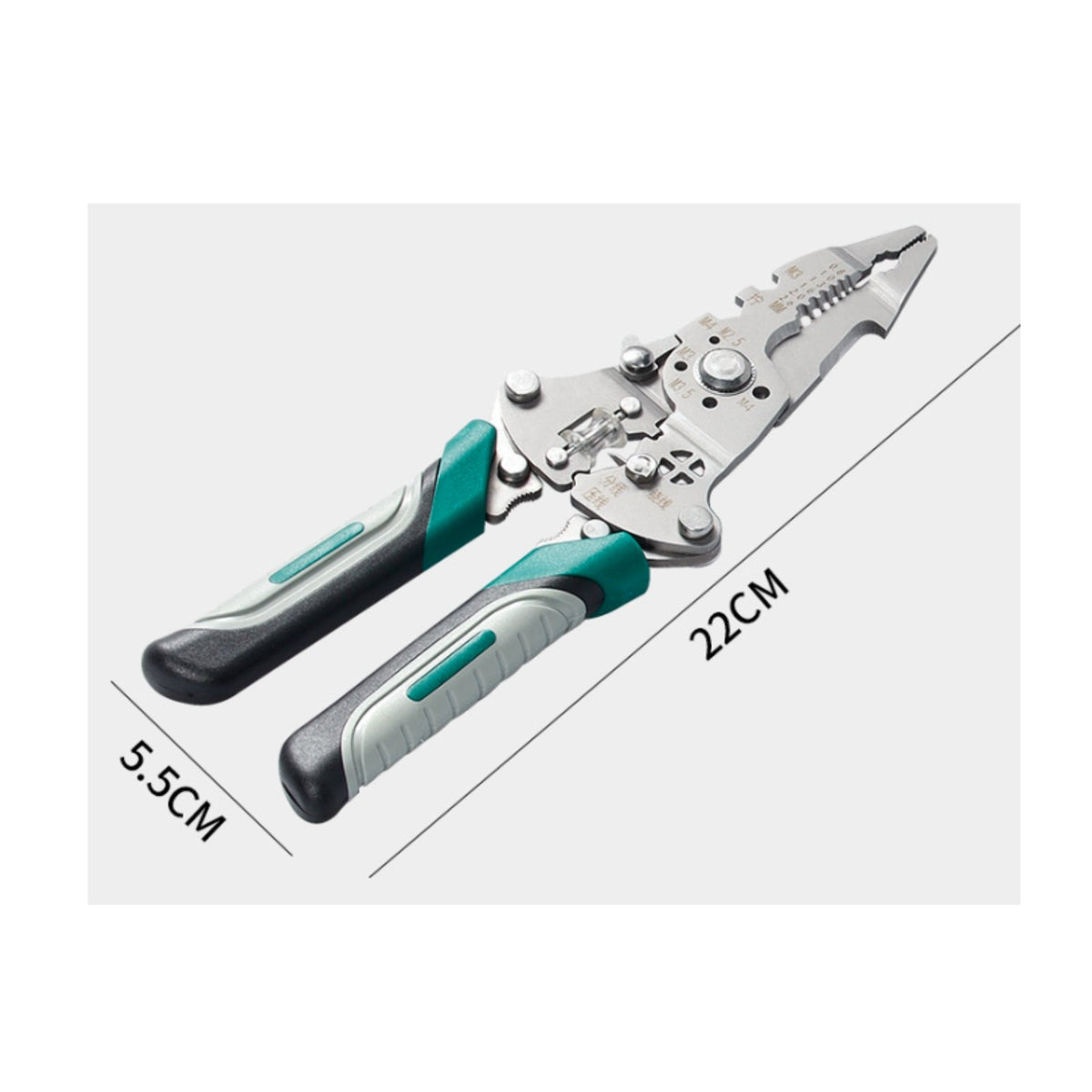 High Hardness Multifunctional Wire Stripper Foldable Design Wire Crimper Stripper Tool Comfortable Handle Folding Electrician Pliers for Electricians