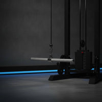 Lat Pulldown Bar Stainless Steel Cable Machine Bar with Clip Swiveling Pulley Handle with Swivel for Athletes