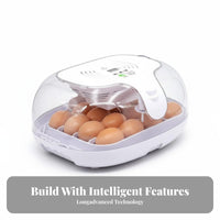 Intelligent Temperature Control Automatic Egg Incubator 360° Air Circulation Intelligent Egg Hatching Machine for Beginners, Small Farm