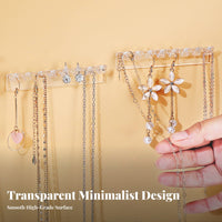 3 Pieces 8-Hole Jewelry Storage Strip Mini Size Wall Mount Jewelry Organizer