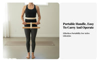 Resistance Band Handle Beech Wood Construction Stretching Improves Flexibility Leg Stretching Tool for Athletes, Dancers, Gym, Travel