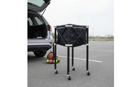 Pickleball Cart Foldable Folding Ball Storage Mobile storage° Wheels Sports Organizer for Training Period