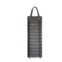 Oxford Cloth 12-Slot Hanging Organizer Metal Hooks PVC Pocket Storage Bag Strap Hanger Wall Hanging Storage Organizer Vertical Pockets
