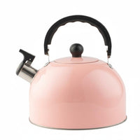 Pink Singing Kettle    Whistle 3L Stovetop Water Kettle Anti-Heat Handle Stainless Steel Whistling Teapot for Coffee Drinkers, Home Bar