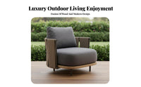 Water Resistant Woven Backrest Sofa Set weatherproof Outdoor Furniture Thick pads Garden Seating Removable pad protectors for guest accommodation Businesses, event hosts, Patio, Balcony, Terrace, Backyard