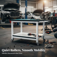 Anti Tool Cart 360-Degree Rotating Casters Multi-Tier Service Cart with Wheels Commercial Grade Rolling Repair Trolley for Technicians, Factory