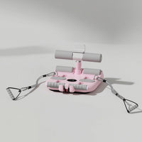 Sit up Bar with Suction Cups Stable Sit-up Bar with Resistance Bands Non-Slip Abdominal Workout Equipment for Home Gym