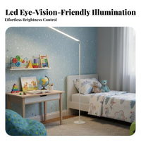 Energy Saving LED Floor Lamp Stepless Dimming Dimmable Standing Lamp Stable Base Modern Task Floor Light Slim Profile for Students, Readers, Professionals, Study Room, Bedroom, Bedside, Office