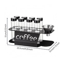 Coffee Bean Rack Cutout Coffee Display Organizer Two-Level Countertop Shelf