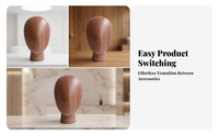 Hairpiece Display Model Hat Display Head Easy to Clean Fiberglass-Reinforced Plastic Oval Mannequin Head Sturdy Smooth Surface