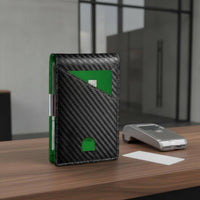 Electronic Security Blocking Carbon Fiber Bifold Wallet Long-Lasting Slim Bifold Wallet Lightweight Front Pocket Card Holder