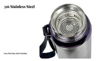 Thermal Bottle with Tea Infuser Double Wall Construction Business Design Thermal Cup Keeps Hot and Cold Insulated Bottle with Tea Infuser