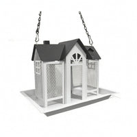 Hanging Bird Feeder Metal House Bird Feeder Mesh Decorative for Gardeners, Garden, Yard