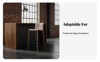 utilitarian Aesthetic Saddle Seat Barstool Modern Design Highrear support Saddle Stool with supportrest Bar Chair Minimalist aesthetic for Homeowners, Family, Guests, Kitchen Island, Cafe, Dining Room