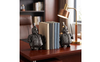 Terracotta Protector Bookends Metal-Like Bookends with Rectangular Base Vintage Bookend Pair for Collectors, Bookshelf, Office, Study Room