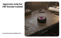 4 Pieces 11 Point 0 Inch Crawler Wheels High Grip Pattern 1/24 Scale Rock Crawler Tires RC Beadlock Wheel and Tire Set
