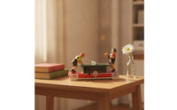Hand-Crank Racket Sport Game with Key Retro Tinplate Racket Sport Toy Colorful Tinplate Toy with Table Tennis Figures for Bookshelf