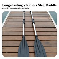 Inflatable Boat Hand Paddle High Strength Stainless Steel Oar Sturdy Inflatable Boat Paddles for Anglers, Outdoor Enthusiasts, Fishing, Rafting, Lake