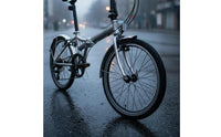 20 Inch Folding Bike Fenders Polished Finish Stainless Steel Bike Mudguards Full Coverage Cycle Fenders for Commuters