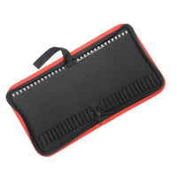 Bit Storage Pouch Fold-out Screwdriver Bit Organizer Tool Pouch with Elastic Slots Zippered Organizador Para Brocas Compact