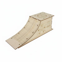 Gift Idea Wooden Skate Display Stand Tabletop Desktop Finger Skate Park Portable Size Finger Skateboard Park for Children, Desk, Room Decor