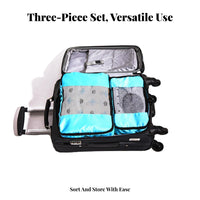 3 Pieces Packing Cube Set Large Capacity Travel Storage Bag Set Portable Packing Cubes for Closet Organization