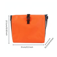 Waterproof Electric Cycle Handlebar Bag Adjustable Straps Front Hanging Storage Pouch Buckle Closure Handlebar Storage Pouch for Delivery Riders