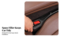 2 Pieces Space Filler Flexible Material Seat Crevice Barrier Easy Installation Automotive Console Crevice Protector