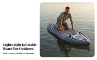 Inflatable Fishing Stand-up Paddleboard with Outriggers Lightweight Fishing Paddle Board Inflatable Upright Paddle Board