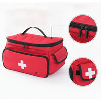 Zippered First Aid Bag with Double Zippers Portable Empty First Aid Kit Storage Case Compact Medical Storage Bag Easy-Access for Car
