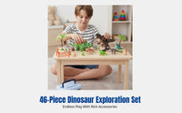 Dinosaur Toy Set, Soft Jurassic Dinosaur Figures, Realistic Playset for Boys, Children's Day Gift, Pretend Play, Storage Box