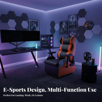 Reclining Function Lounge Station with pivot Tray Sofa-Like Comfort Gaming Recliner Ergonomic Design Computer Armchair Full Support for Home Office Workers, Streamers, Students, Internet Cafe, Bedroom, Living Room, Den