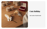 Cat Ear Headband Adorable Design Soft Cat Ears with Tinkler S Headband with Tinkler S and Ribbon S Cute Design Faux Kitty Ears