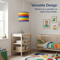 Foldable KD Lampshade for Bedroom, Cylinder Lamp Shade for Table Lamps, Softly Diffusing Light Lamp Shade, Modern Lamp Shade for Office