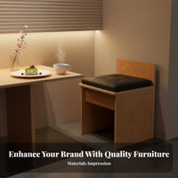 Dining Booth and Chair Set Korean-Inspired Aesthetic Cafe Furniture Minimalist Design Commercial Grade for Dessert Parlors