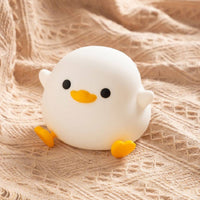 USB Rechargeable Silicone Duck Lamp Timed Shutdown Duck Night Light Eye-Friendly Silicone Lamp Dimmable for Children, Nursery