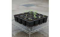 16 Cells Starter Tray Reusable Square Cells Propagation Tray Seedling Starter Pots for Greenhouse, Balcony