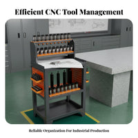 Heavy Duty Machining Center Tool Trolley Long-Lasting Mobile CNC Tool Trolley Locking Wheels Workshop Furniture Large Capacity for Machinists, Manufacturers, Mechanics, Factory, Warehouse, Garage