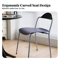 Archd Rear Chair Stackable Seating Furniture Minimalist Design Lightweight for Business Owners, Students, Restaurant, Office