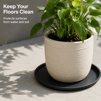 Plant Saucers, High Rim Desktop Plant Pot Trays, Heavy Duty Water Catching Tray, for Indoor & Outdoor Plants