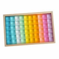 Rainbow Acrylic Blocks Sensory Development Translucent Building Cubes Material Translucent Stacking Blocks for Kids, Young Children