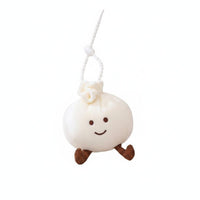 Soft Dumpling Fuzzy Keychain Handheld Size Fuzzy Dumpling Keychain for Keys, Bags