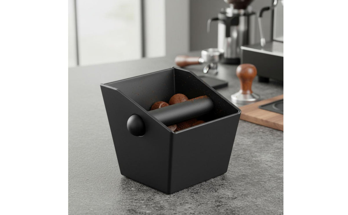 Espresso Puck Box Removable Espresso Bar Espresso Grounds Container Non-Slip Espresso Grounds Bin for Home Baristas, Kitchen Countertop