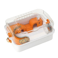 Hamster Cage Easy-to-Clean Hamster Cage with Wheel Breathable Small Animal Habitat for Apartments