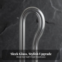 Glass Lily Pipe Improves Water Circulation Aquarium Inflow Pipe Crystal Clear Canister Strainer Tube for Planted Tanks, Freshwater Aquariums