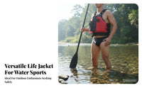 Kayaking Flotation Vest Lightweight Kayaking Flotation Device Watersports Buoyancy Vest Adjustable Straps Fishing PFD Breathable