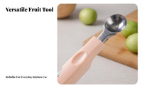 3 in 1 Fruit Baller Stainless Steel Water Fruit Spoon Tool Fruit Spoon Multifunctional Fruit Carving for Parties