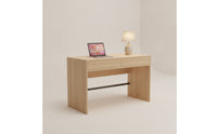 Computer Desk Minimalist Desk with Drawer Wood-Grain Study Table for Remote Workers, Students, Home Office, Bedroom